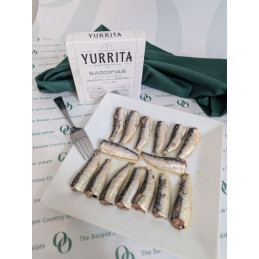Smoked Small Sardines in Olive Oil 115g, by Yurrita Smoked Small Sardines in Olive Oil 115g, by Yurrita