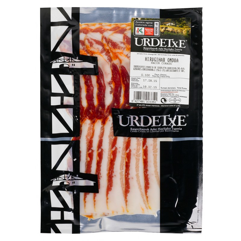 Cured Bacon Slices 100g by Urdetxe