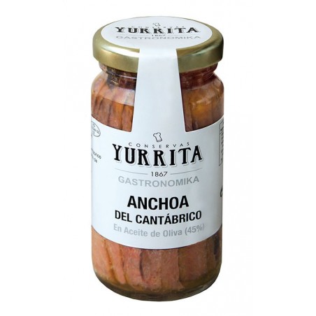 Yurrita Anchovy fillets in Olive Oil, 100g jar